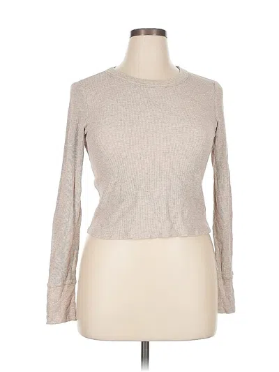 Pre-owned Aerie Thermal Top Tan Mock Neckline Tops