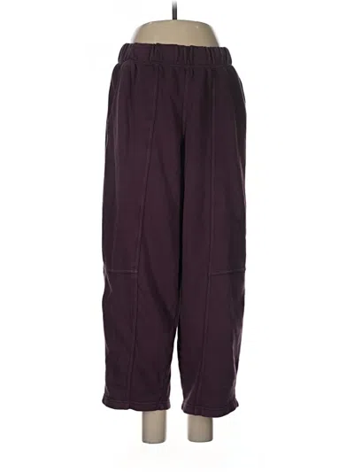 Pre-owned Aerie Track Pants In Burgundy