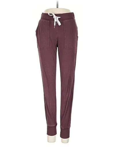 Pre-owned Aerie Track Pants In Burgundy