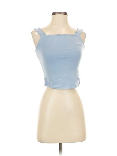 Pre-owned Aerie Tube Top Blue Strapless Neckline Tops