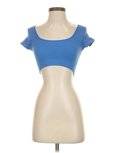 Pre-owned Aerie Tube Top Blue Strapless Neckline Tops
