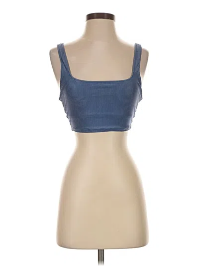 Pre-owned Aerie Tube Top Blue Strapless Neckline Tops