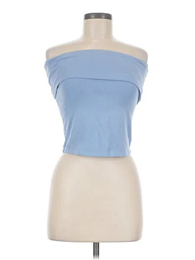 Pre-owned Aerie Tube Top Blue Strapless Neckline Tops