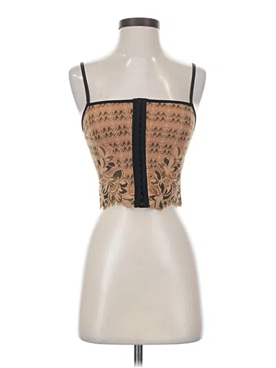 Pre-owned Aerie Tube Top Brown Strapless Neckline Tops