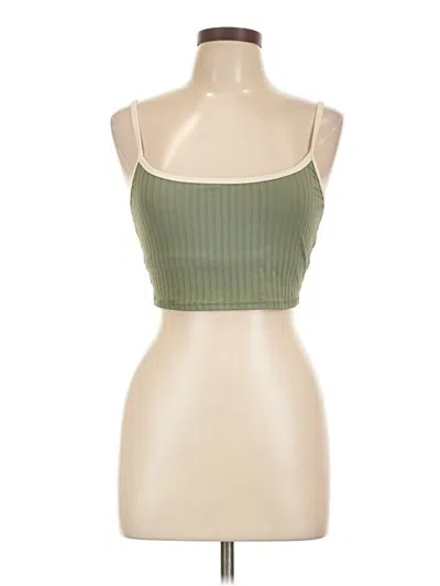 Pre-owned Aerie Tube Top Green Strapless Neckline Tops