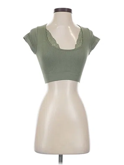 Pre-owned Aerie Tube Top Green Strapless Neckline Tops