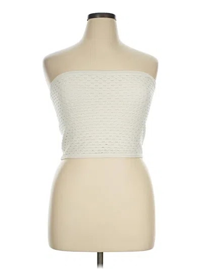 Pre-owned Aerie Tube Top Ivory Strapless Neckline Tops