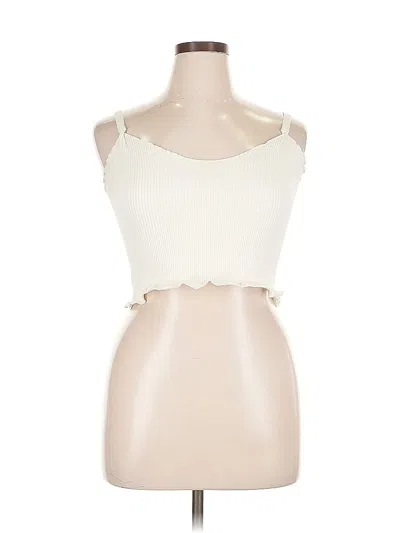Pre-owned Aerie Tube Top Ivory Strapless Neckline Tops In White