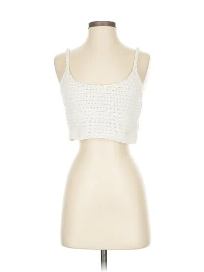 Pre-owned Aerie Tube Top Ivory Strapless Neckline Tops In White