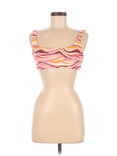 Pre-owned Aerie Tube Top Pink Strapless Neckline Tops