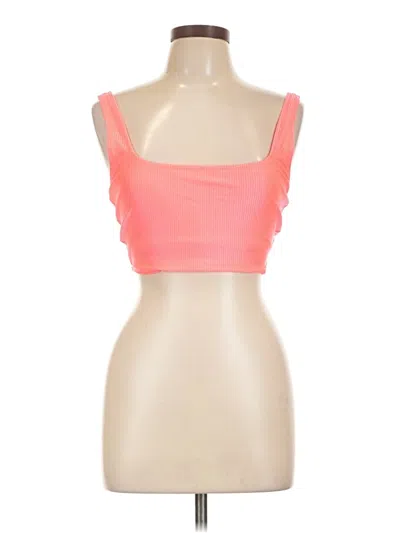 Pre-owned Aerie Tube Top Pink Strapless Neckline Tops