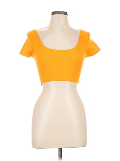 Pre-owned Aerie Tube Top Yellow Square Neckline Tops