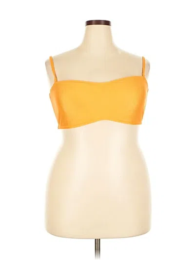 Pre-owned Aerie Tube Top Yellow Strapless Neckline Tops