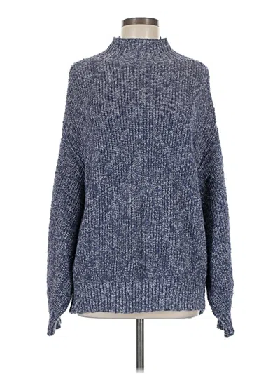 Pre-owned Aerie Turtleneck Sweater In Blue
