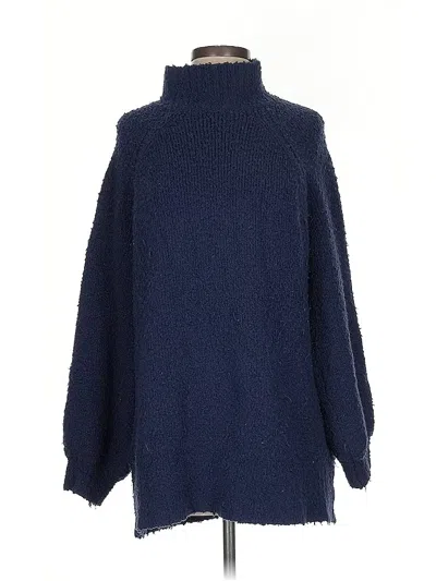 Pre-owned Aerie Turtleneck Sweater In Blue