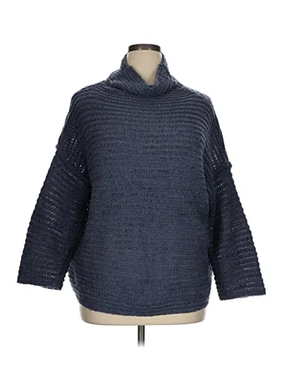 Pre-owned Aerie Turtleneck Sweater In Blue
