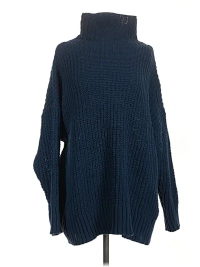 Pre-owned Aerie Turtleneck Sweater In Blue