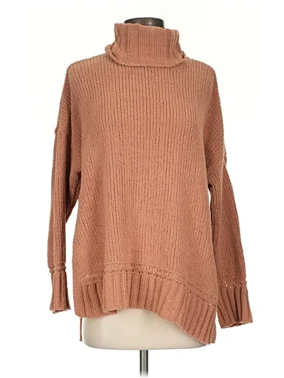 Pre-owned Aerie Turtleneck Sweater In Brown