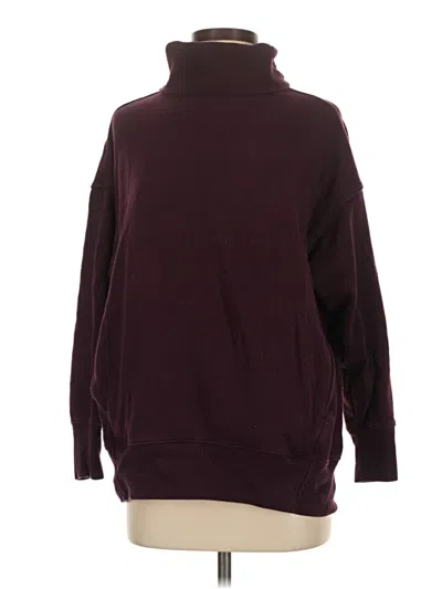 Pre-owned Aerie Turtleneck Sweater In Burgundy