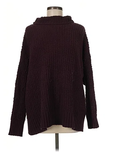 Pre-owned Aerie Turtleneck Sweater In Burgundy