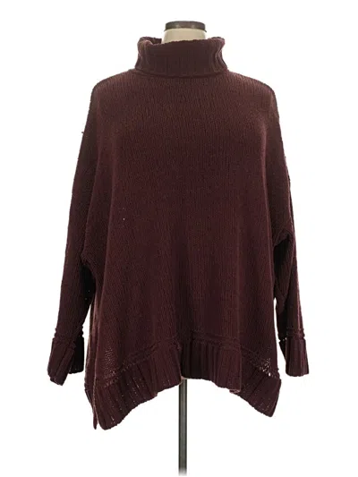 Pre-owned Aerie Turtleneck Sweater In Burgundy