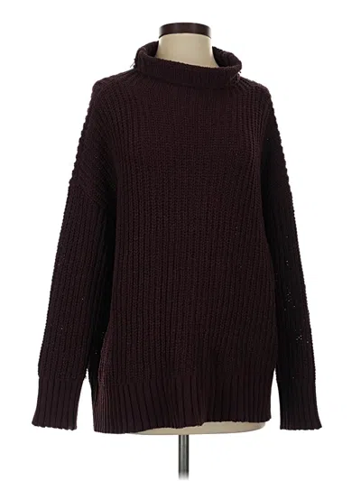 Pre-owned Aerie Turtleneck Sweater In Burgundy