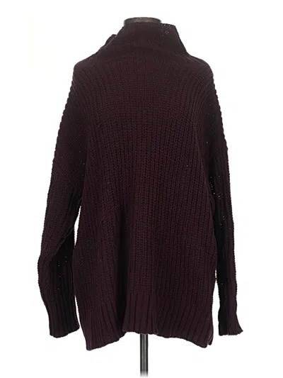 Pre-owned Aerie Turtleneck Sweater In Burgundy