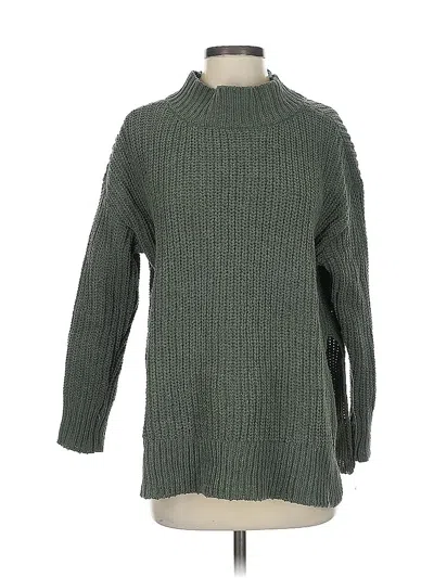 Pre-owned Aerie Turtleneck Sweater In Green