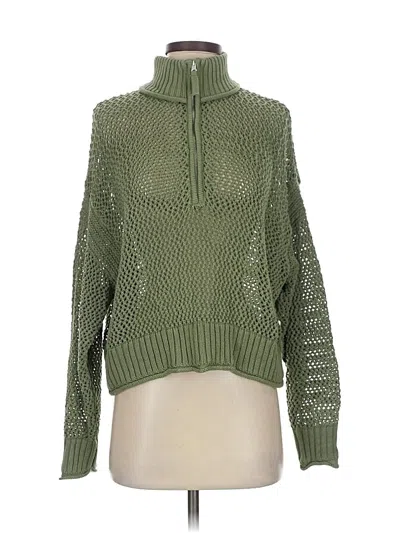 Pre-owned Aerie Turtleneck Sweater In Green