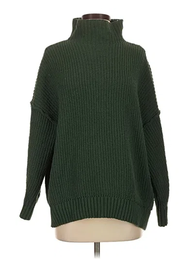 Pre-owned Aerie Turtleneck Sweater In Green