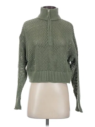 Pre-owned Aerie Turtleneck Sweater In Green