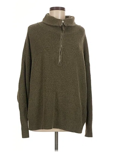 Pre-owned Aerie Turtleneck Sweater In Green