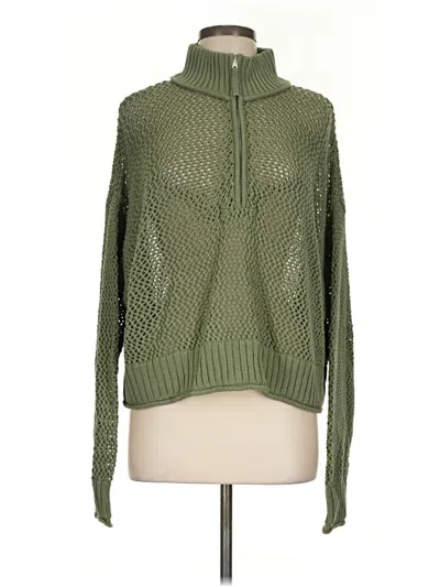 Pre-owned Aerie Turtleneck Sweater In Green