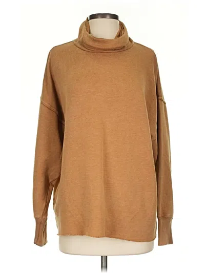 Pre-owned Aerie Turtleneck Sweater In Tan