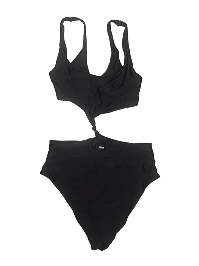 Pre-owned Aerie Two Piece Swimsuit In Black