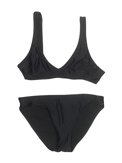 Pre-owned Aerie Two Piece Swimsuit In Black