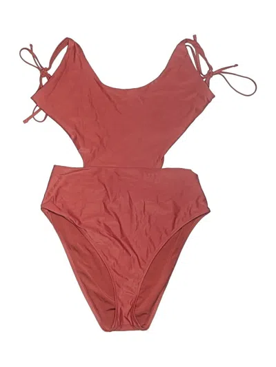 Pre-owned Aerie Two Piece Swimsuit In Burgundy