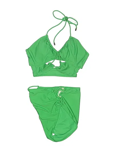 Pre-owned Aerie Two Piece Swimsuit In Green