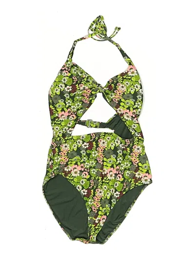 Pre-owned Aerie Two Piece Swimsuit In Green