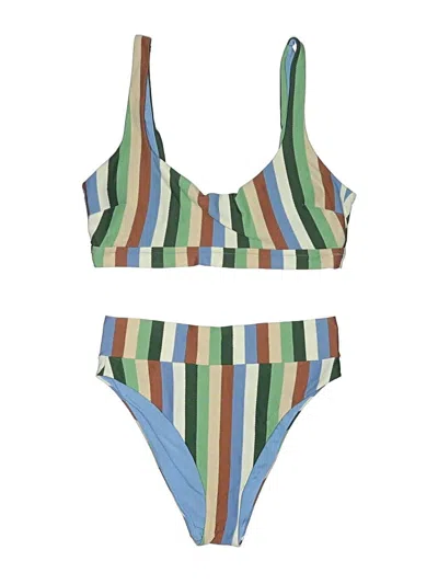 Pre-owned Aerie Two Piece Swimsuit In Green