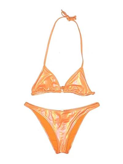 Pre-owned Aerie Two Piece Swimsuit In Orange