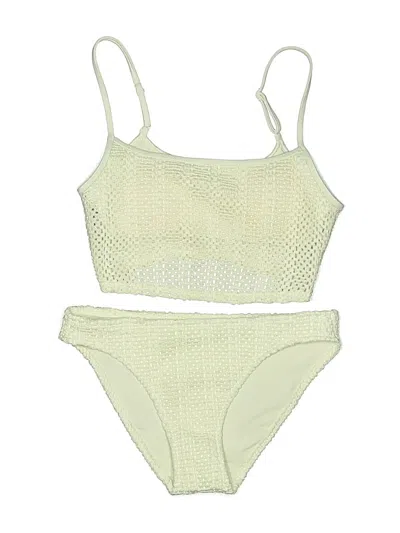 Pre-owned Aerie Two Piece Swimsuit In White