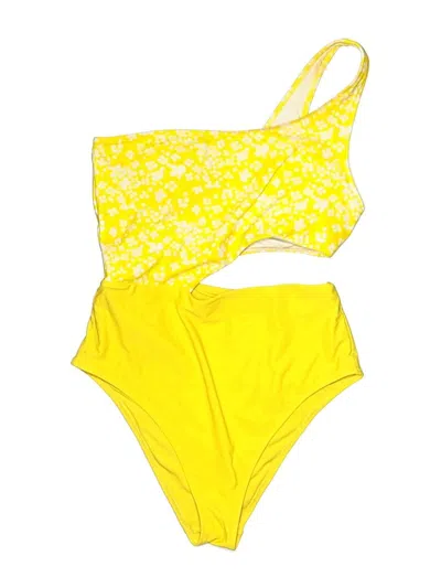 Pre-owned Aerie Two Piece Swimsuit In Yellow