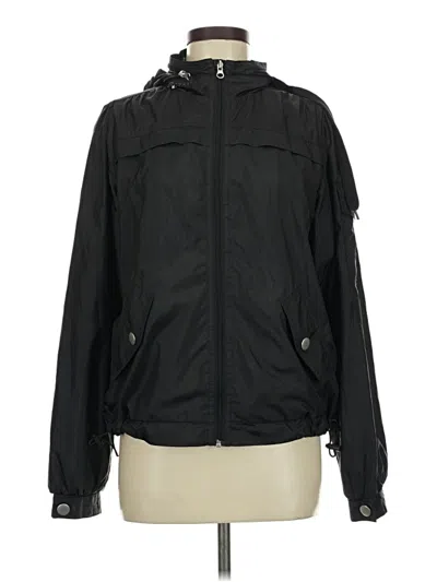 Pre-owned Aerie Windbreaker Jacket In Black