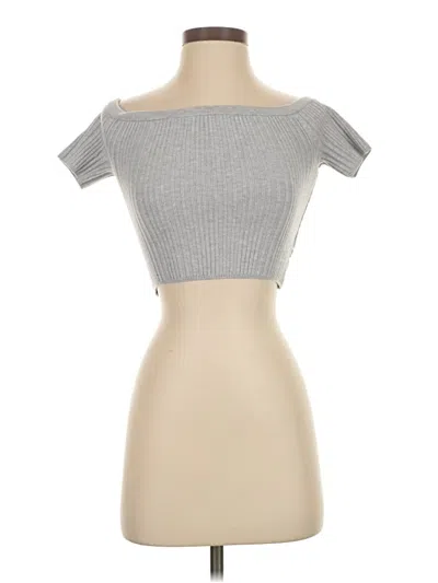 Pre-owned Aerie Wool Cardigan Sweater In Gray
