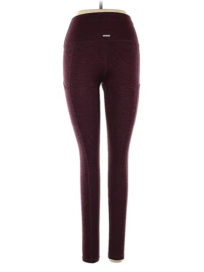 Pre-owned Aerie Yoga Pants In Burgundy