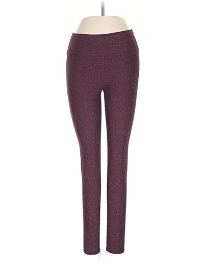 Pre-owned Aerie Yoga Pants In Burgundy