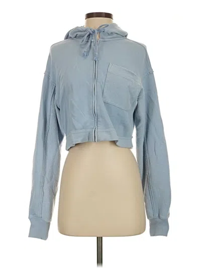 Pre-owned Aerie Zip Up Hoodie In Blue