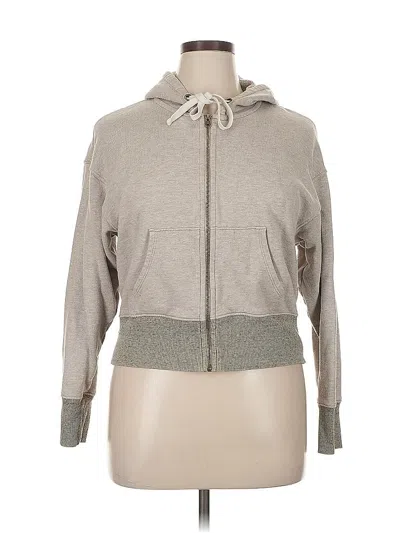 Pre-owned Aerie Zip Up Hoodie In Gray