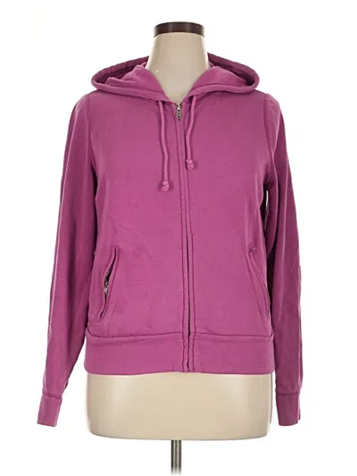 Pre-owned Aerie Zip Up Hoodie In Purple